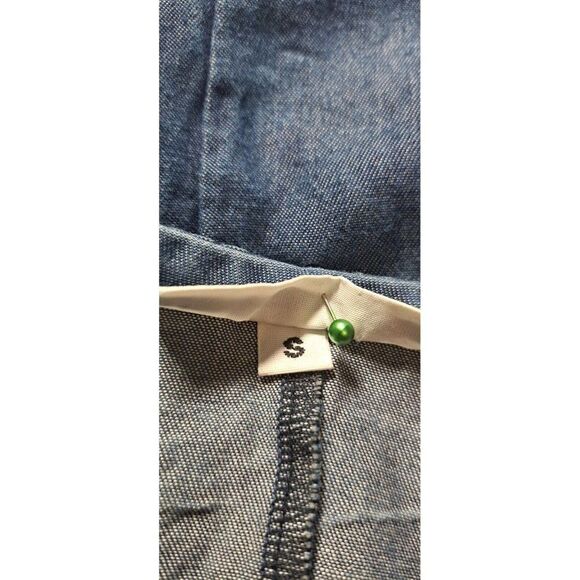 Bryn Walker Dress Blue Chambray Maxi Lagenlook Tunic Modesty Dress Size Small - Picture 11 of 12
